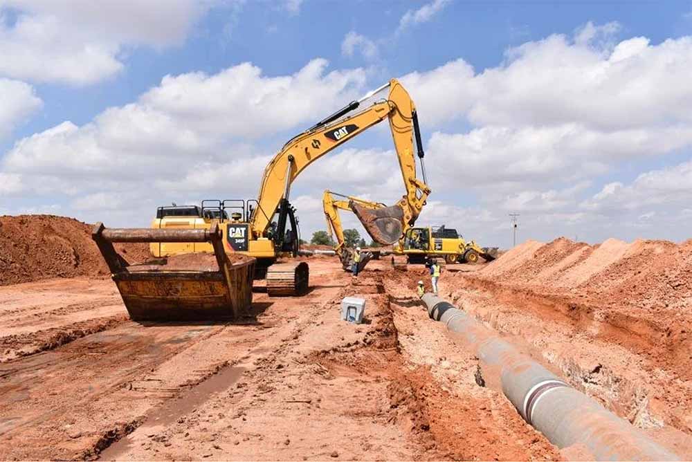pipeline construction proceeds